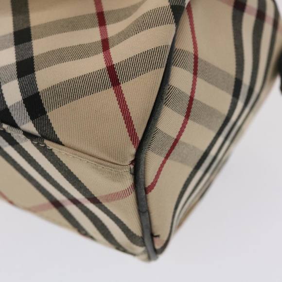BURBERRY Nova Check Blue Label Hand Bag Nylon Beige Auth yk7573B - Picture 16 of 16